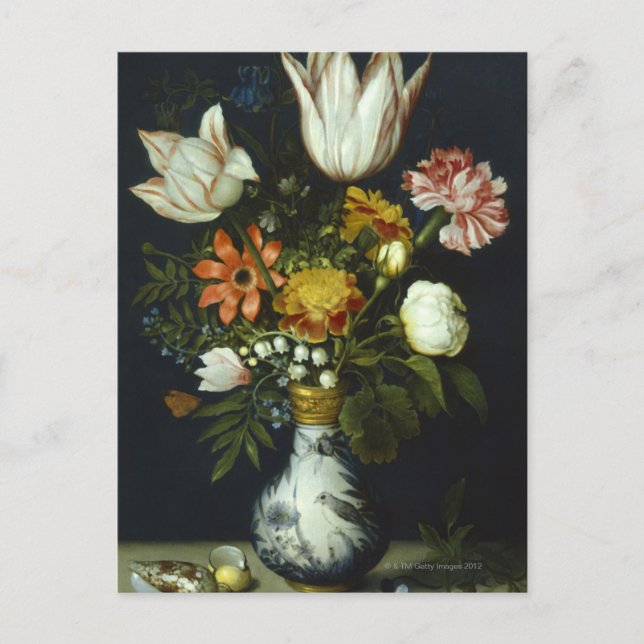 Blume in einer Vase Postkarte (Vorderseite)