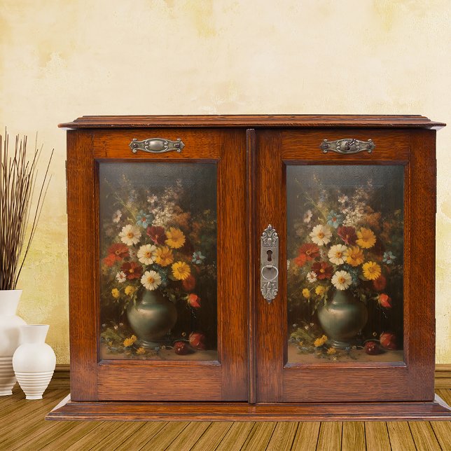 Blume in einer Vase Vintage Ölmalerei Dekoupage Seidenpapier (Von Creator hochgeladen)