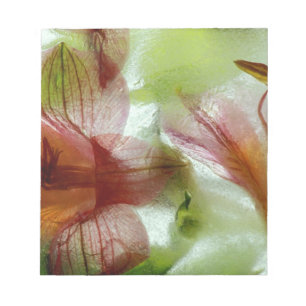 Blume in Eis Notizblock