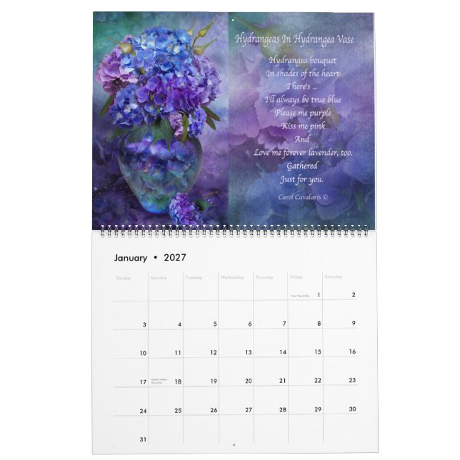 Blume in Extravaganten Fällen Art Kalender 2014 (Jan 2027)