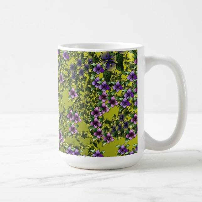 Blume in Farbtönen Kaffeetasse (Rechts)