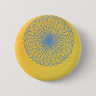 Blume in gelb 482 abstrakte Kunst Button