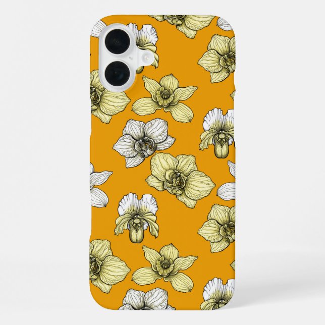 Blume in Gelb und Weiß iPhone 16 Plus Hülle (Rückseite)