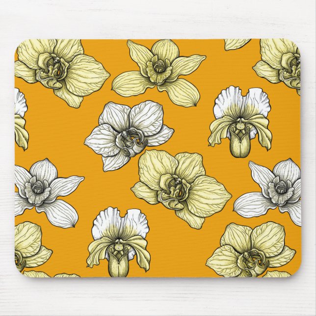 Blume in Gelb und Weiß Mousepad (Vorne)