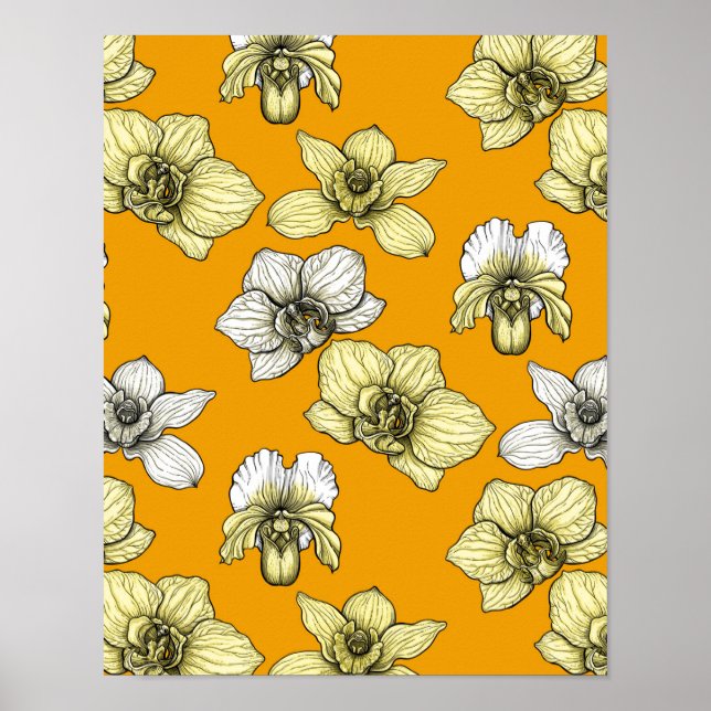 Blume in Gelb und Weiß Poster (Vorne)