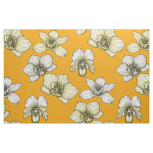 Blume in Gelb und Weiß Stoff