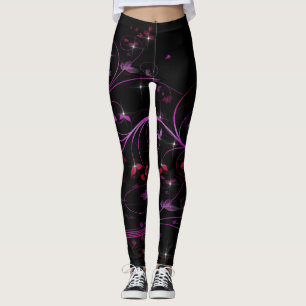 Blume in heiß rosa leggings