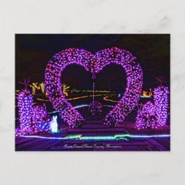Blume in Herzform Topiary: Beleuchtung Postkarte