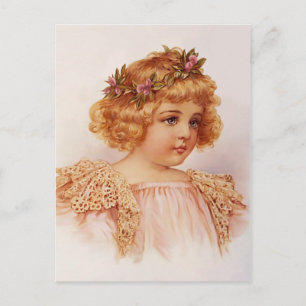 Blume in ihrem Haar Postkarte