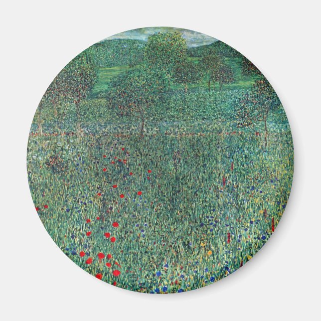 Blume in Litzlberg Klimt, Vintage Landschaft Magnet (Vorne)
