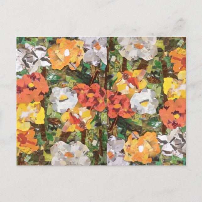 Blume in Orange und Gelb Postkarte (Vorderseite)