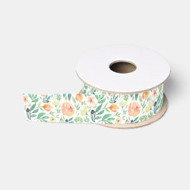 Blume in Pastell-Aquarellen Ripsband