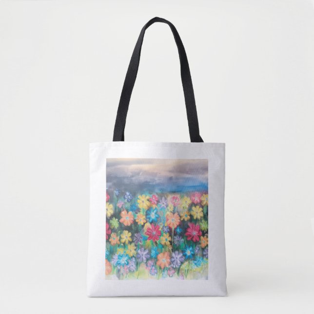 Blume in Pastellen - AI-Erweiterung der Tasche (Vorderseite)
