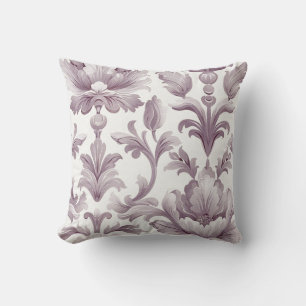 Blume in Pastellrosa, Luxusausstattung Damask Kissen