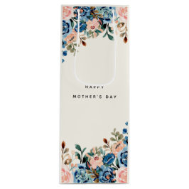 Blume in Rosa und Blau Geschenktüte Für Weinflaschen