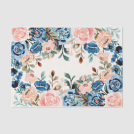 Blume in Rosa und Blau Seidenpapier