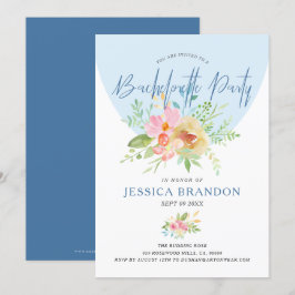 Blume in Rosa und Gelb Einladung