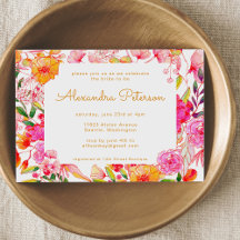 Blume in Rosa und Orange Brautparty