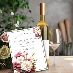 Blume in Rosa und Weiß Save The Date