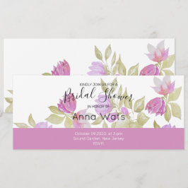 Blume in Rosa Violett Wasserfarben Handgemalt
