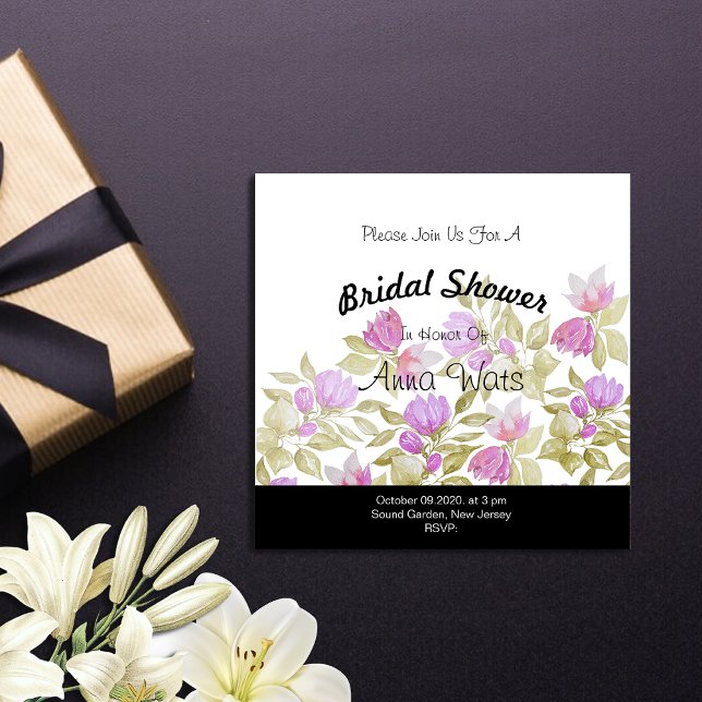 Blume in Rosa Violett Wasserfarben Handgemalt (Von Creator hochgeladen)