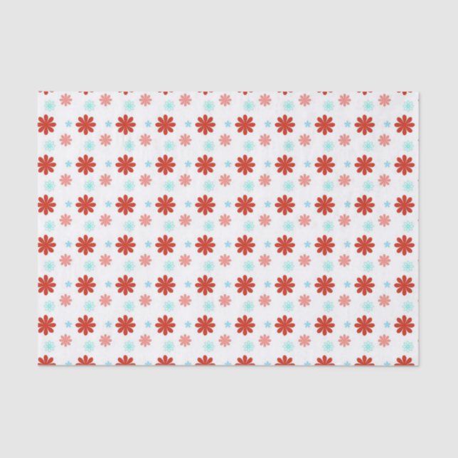 Blume in Rot und Rosa Seidenpapier (Vorderseite)