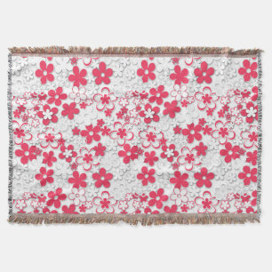 Blume in Rot und Weißpapier Decke
