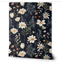 Blume in schwarz-blumenorange und beige