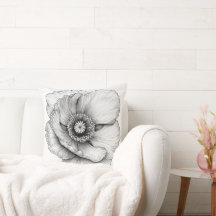 🌸 Blume in Schwarz-Weiß