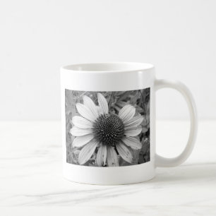 Blume in Schwarzweiß Kaffeetasse