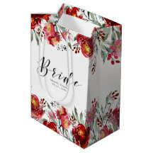 Blume in tiefroten Farbtönen - Bride Typografie