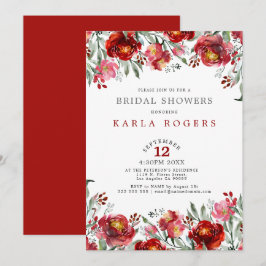 Blume in tiefroten Gärten Einladung