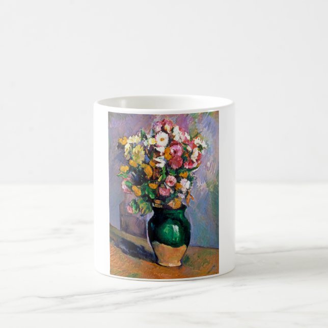Blume in Vase, Cezanne Kaffeetasse (Mittel)