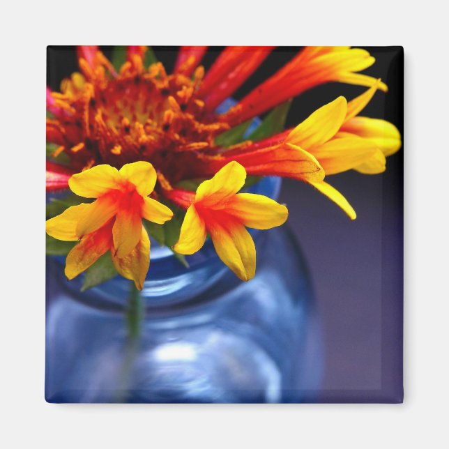 Blume in Vase Magnet (Vorne)