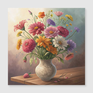 Blume in Vase Magnetkarte