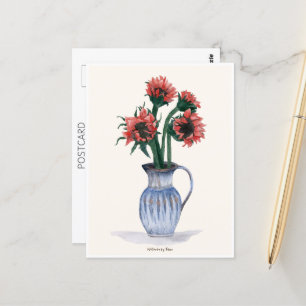 Blume in Vase Postkarte