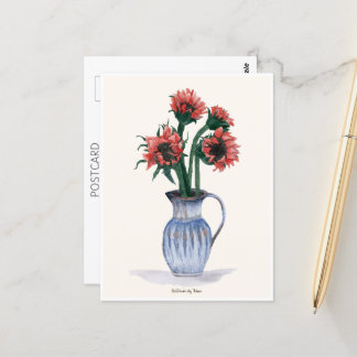 Blume in Vase Postkarte