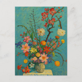 Blume in Vase Postkarte