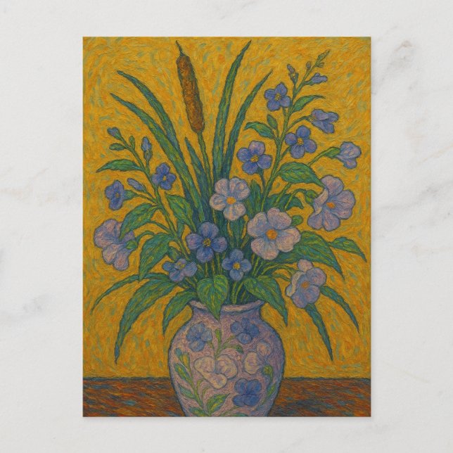 Blume in Vase Postkarte (Vorderseite)