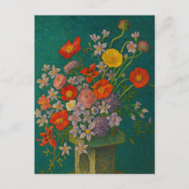 Blume in Vase Postkarte