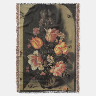 Blume in Vase, Vintages barockes Stillleben Decke