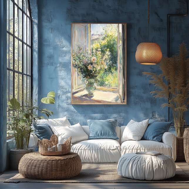 Blume in Vase von Sunlit Window - Impressionist Poster (Von Creator hochgeladen)