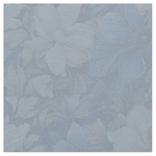 Blume in Weiß und Blau Stoff