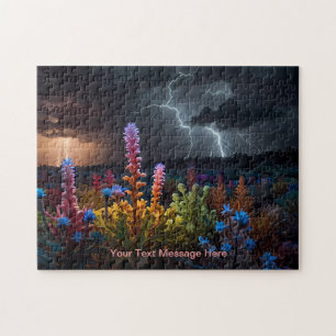 Blume inmitten des Blitzes