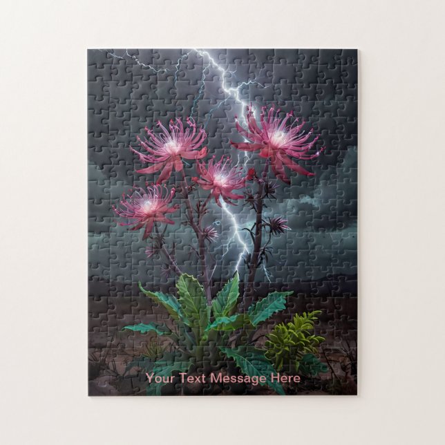 Blume inmitten des Blitzes (Vertikal)