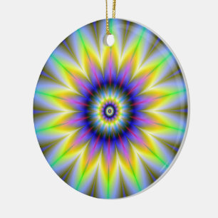 Blume innerhalb der Blume Keramik Ornament