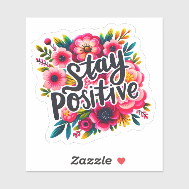 Blume Inspirierte Positivität und Hoffnung Aufkleber (Blatt)