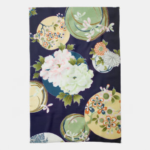 Blume, japanisches Design Geschirrtuch