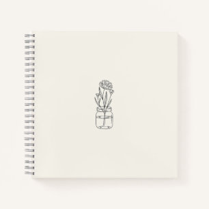 Blume Jar Beige Notebook Notizbuch