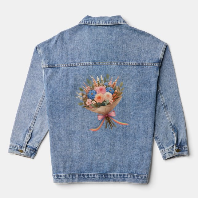 Blume Jeansjacke (Rückseite)